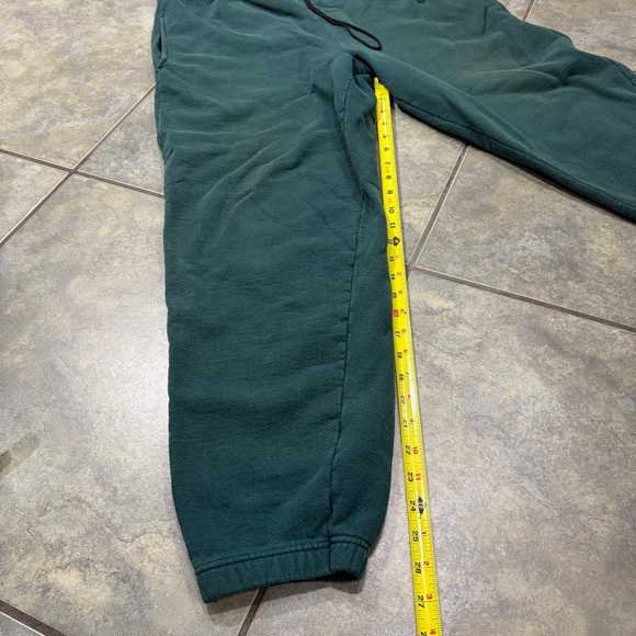 Vintage 90s Nike Jogger Sweatpants Mens Green Faded Swoosh USA 28” Waist Preppy - Picture 9 of 9